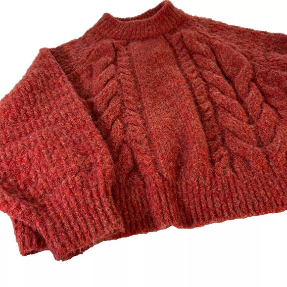 Universal Thread Mock Neck Cable Knit Cropped Sweater plus size XXL - Picture 2 of 10